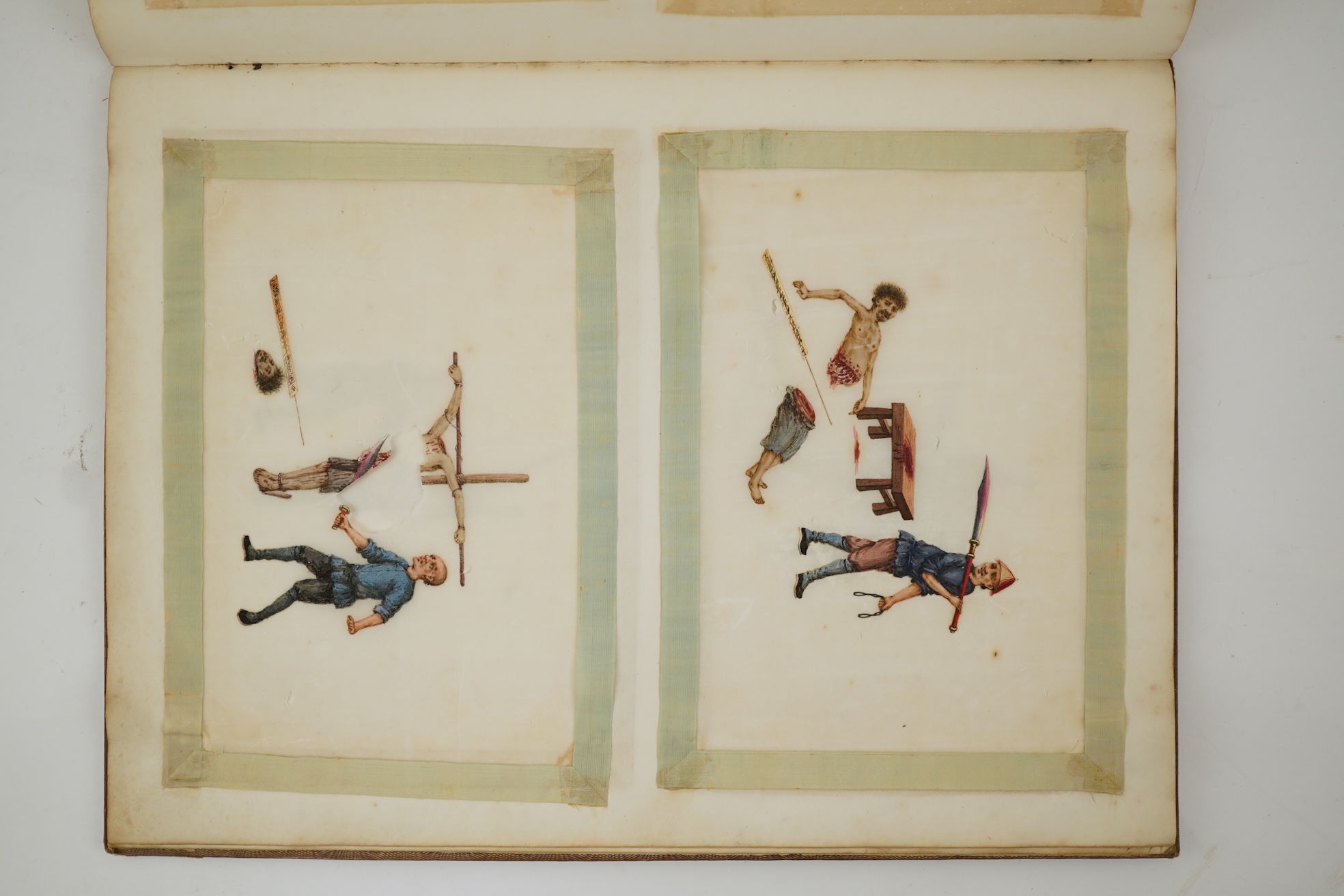 Chinese Guangzhou School , (mid 19th century), Album of 22 watercolours on pith paper and a pencil drawing on rice paper